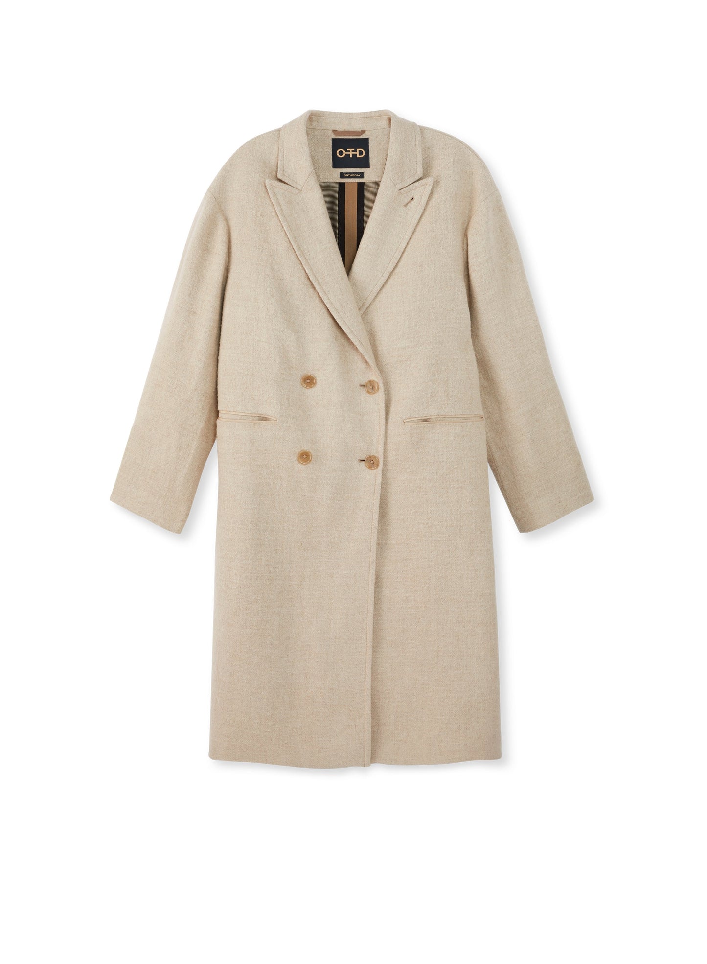Brushed Linen Oversized Coat (Oat)-0