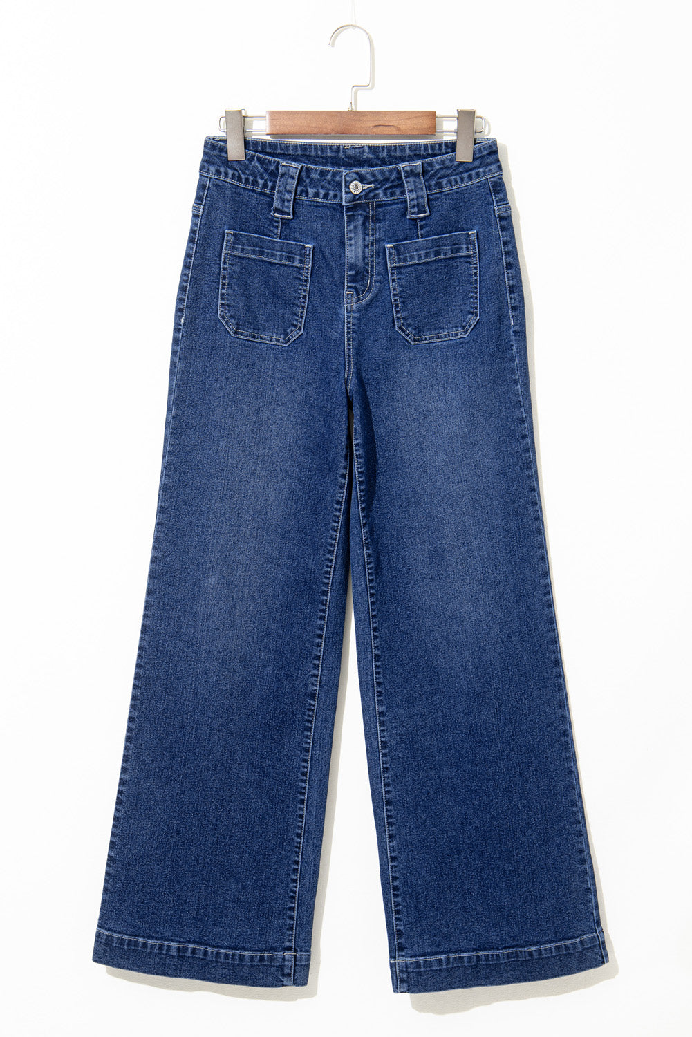 Victoria Wide Leg Pocketed High Waist Jeans-3