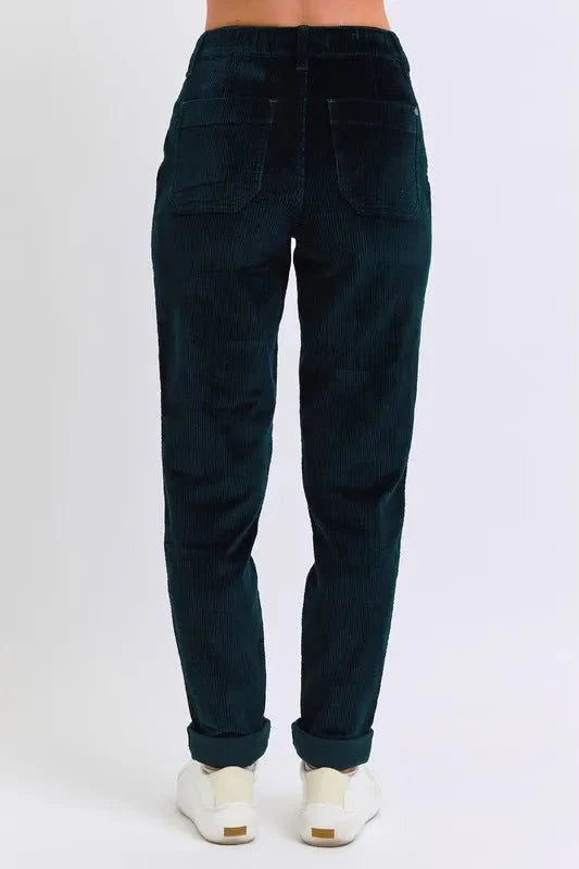 Judy Blue Full Size High Waist Corduroy Cuffed Jogger Plus Size-4