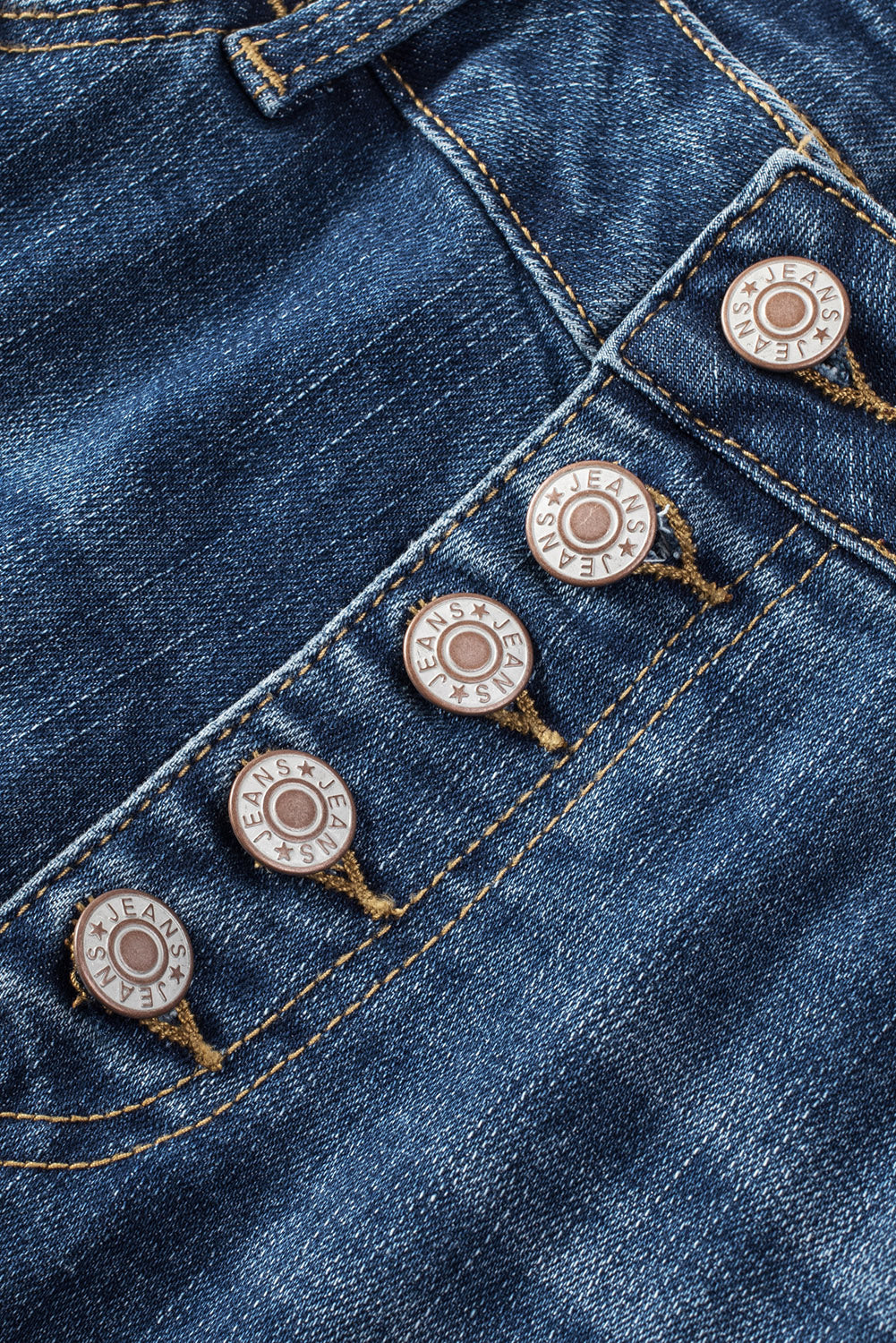 Bailee Distressed Button Fly High Waist Jeans-3