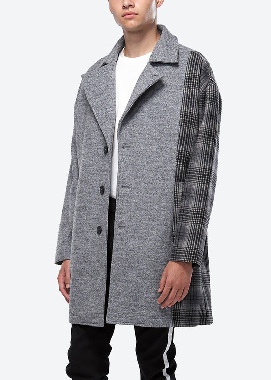 Konus Men's Oversize Wool Blend Coat in Gray-0