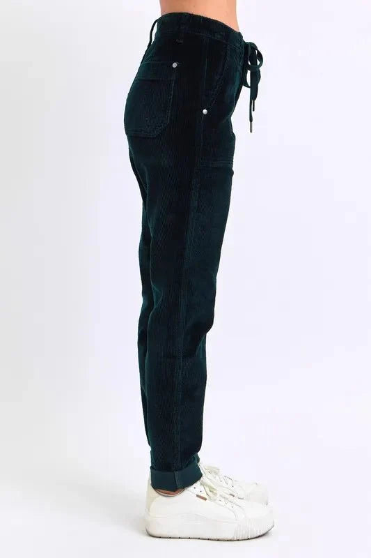 Judy Blue Full Size High Waist Corduroy Cuffed Jogger Plus Size-3
