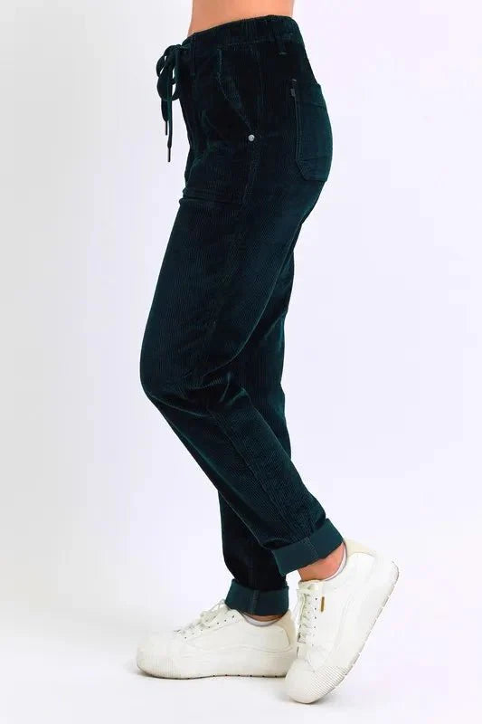 Judy Blue Full Size High Waist Corduroy Cuffed Jogger Plus Size-2