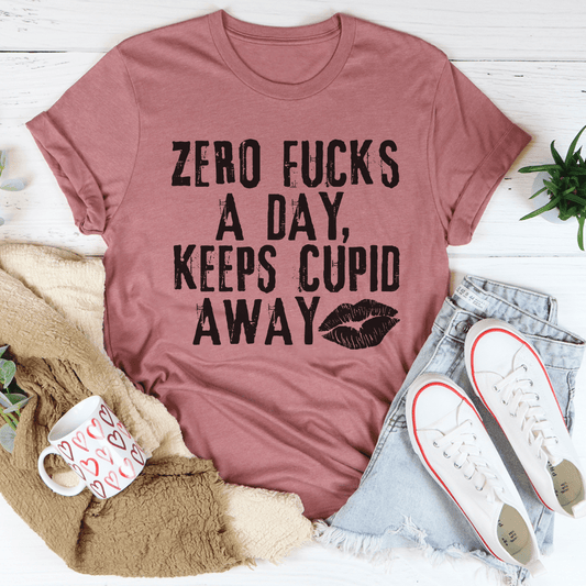 Zero Fs A Day Keeps Cupid Away Tee-0